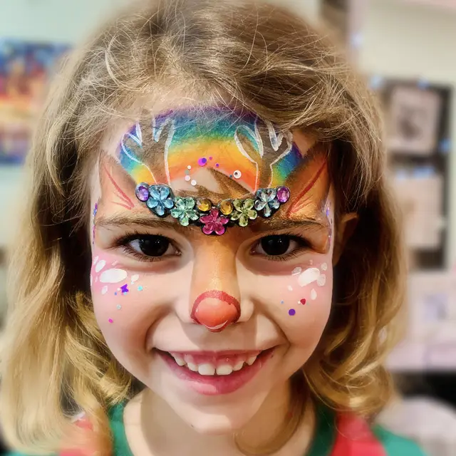 Face gems — portfolio example by Mika Face Painting