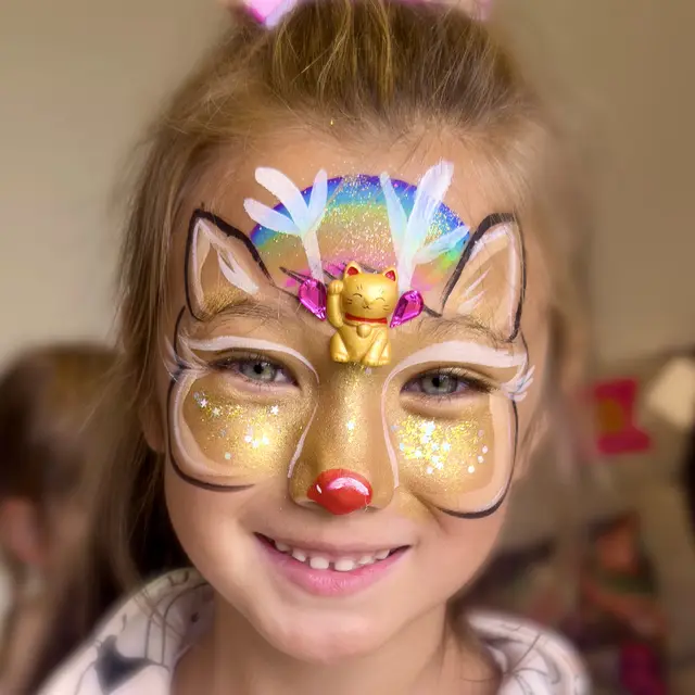 Face gems — portfolio example by Mika Face Painting