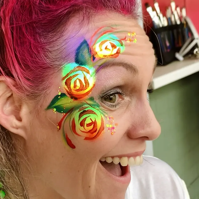 Neon / UV Face Painting by Mika Face Painting